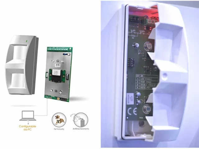 AMC SOUTDOOR/T sensore a tripla tecnologia da esterno portata fino a 15 mt 2