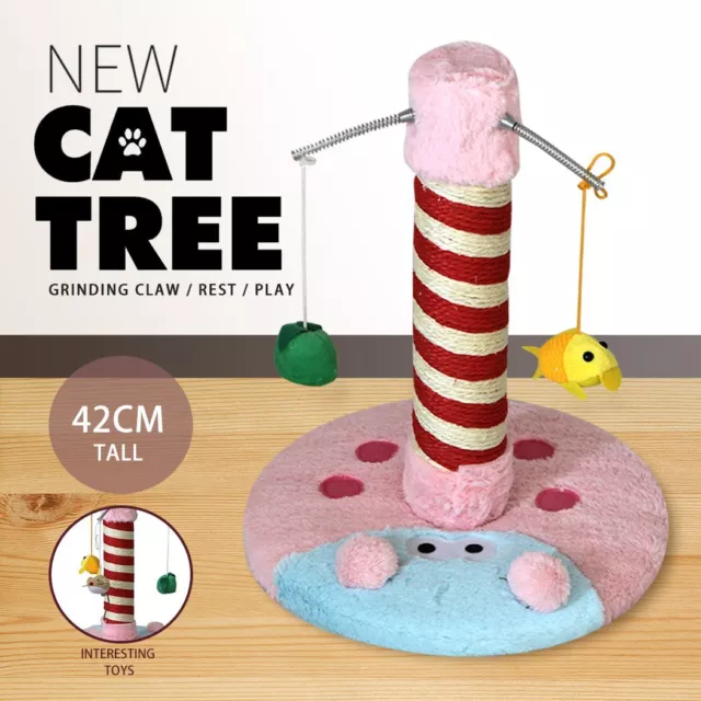 42cm Pet Cat Tree Scratching Post Scratcher Pole Gym Toy House Furniture