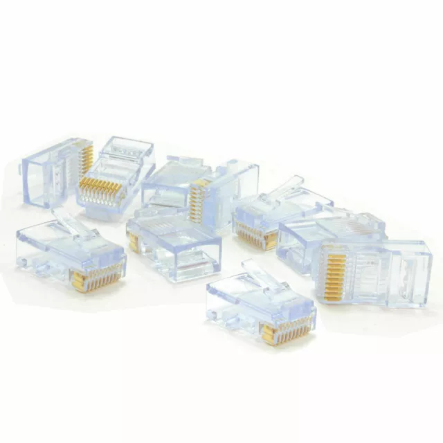 RJ48 Crimp End 10P 10C 10 Pin Plug for Solid or Stranded Cable x 10 [007271]