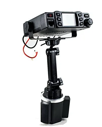 Cup Holder Mount for Anytone AT-778UV Mobile with Mic Holder Adjustable