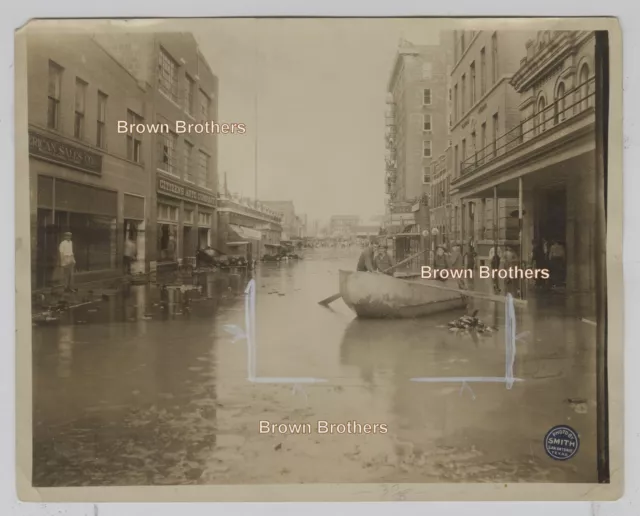 Vintage 1921 Flood Disaster San Antonio Army Pontoon Boats DBW Photo #5 by Smith