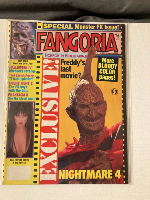 Fangoria Magazine 77 1988 Nightmare On Elm St 4 Savini Elvira Bra Too Far Vg-