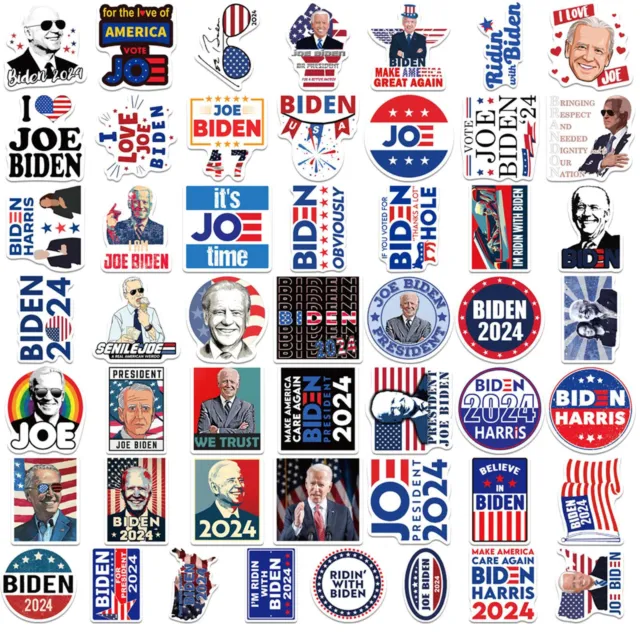 50pcs Biden 2024 US Presidential Election Speech Stickers Walls Laptop Luggage