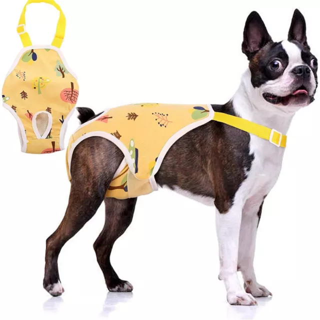 Dog Diaper Sanitary Panties With Suspenders, Pet Physiological Pants Adjustable
