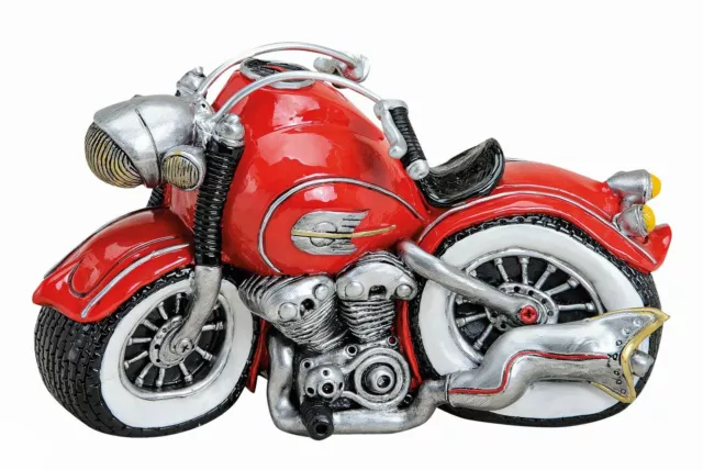 Comic Spardose Motorrad Old Style Biker rot Sparschwein Bike Shopper