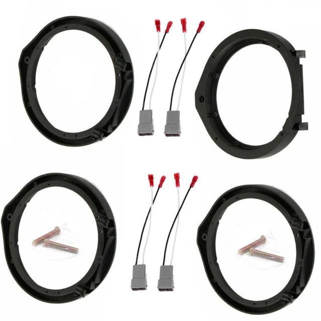 2pairs Porta D'Ingresso Altoparlante Adattatore Supporto Dischi + Cavi Cablaggio