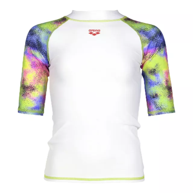 Arena Mädchen Badeshirt UV-Shirt Surfshirt Kurzarmshirt Rash Vest S/S Allover