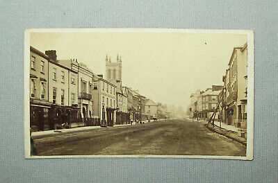 Old antique vtg 1860s View of the Town of Bridport United Kingdom CDV Photo Nice