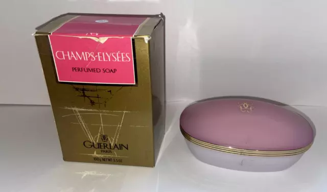 GUERLAIN Champs-Elysees Perfumed Seife Soap Savon 100g! RAR! OVP! + Seifenschale