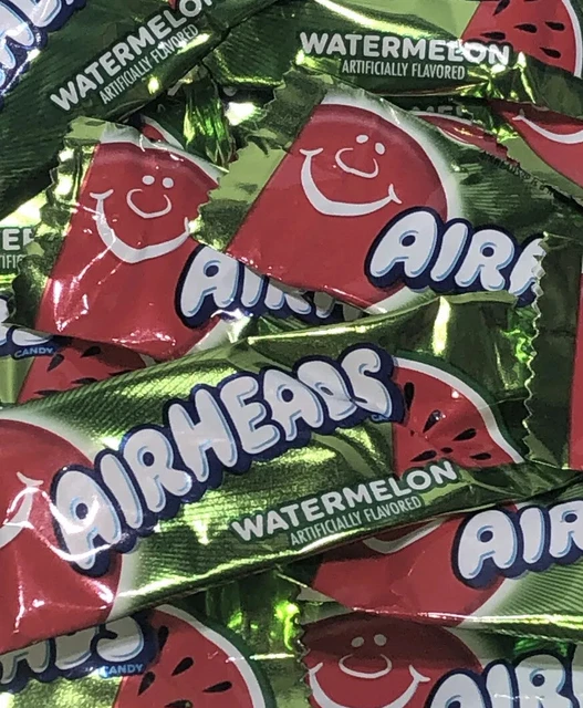 Air Heads Watermelon Mini Bars ( 2 Pounds ) AirHeads 2lbs Bulk Candy