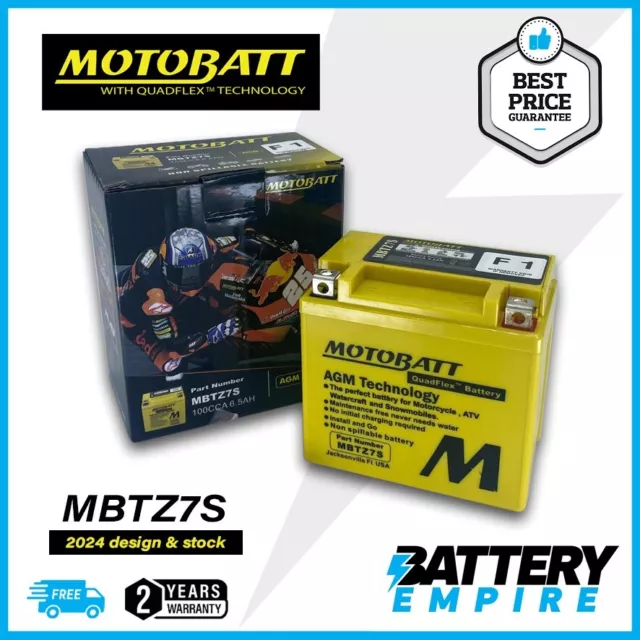 MOTOBATT MBTZ7S AGM BATTERY (Replaces YTZ7S, YTZ6S and YTX5L-BS)