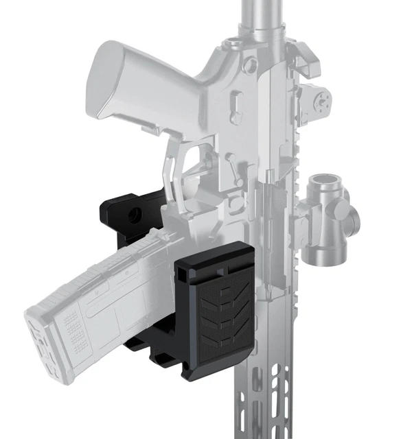 Gun Wall Mount with 2 Mag Holder,Rifle Wall Mount Gun Rack For Wall,Rifle Mount