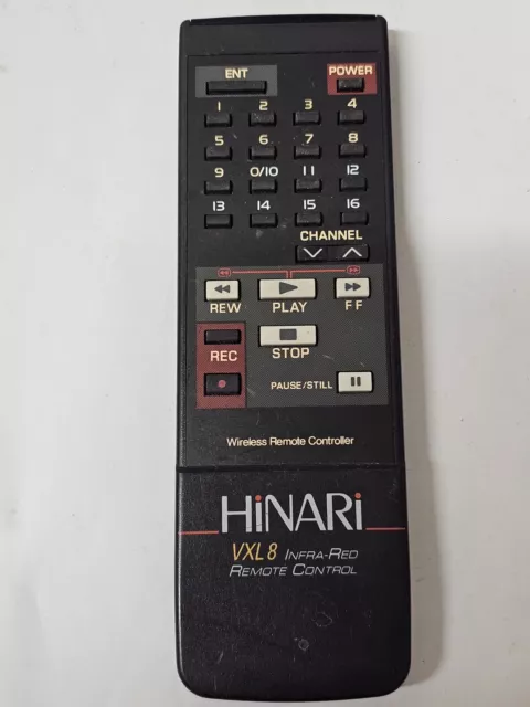 Genuine Hinari Vxl8 Infra Red Wireless Remote Control  For Hinari Vcr Player