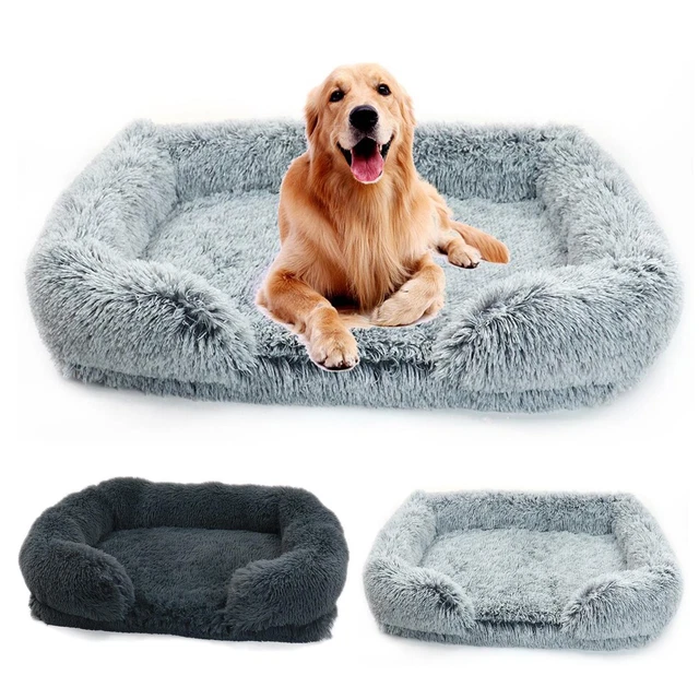 Tapis en mousse pour canapé-lit pour chien en peluche super doux et...