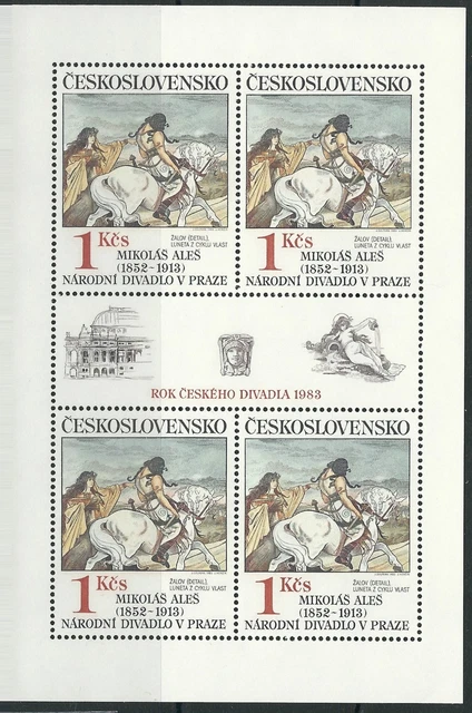 Tschechoslowakei - Nationaltheater Kleinbogen postfrisch 1983 Mi. 2737