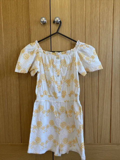 River Island Girls Broderie Anglaise Playsuit age 10 years