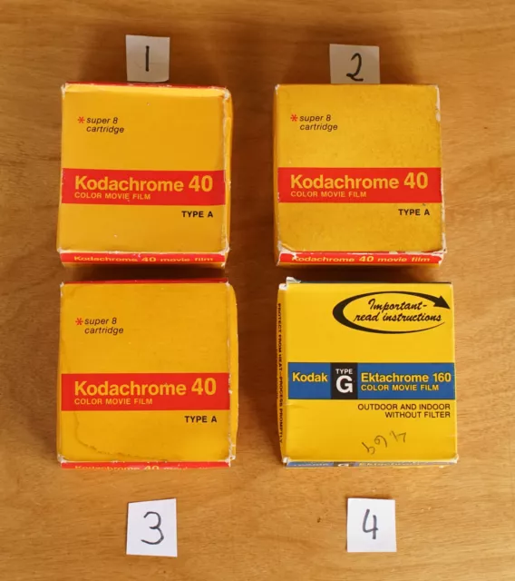 Kodachrome 40, 160 Movie Film Cartridge Super 8mm Movie Cameras Sealed Expired 1