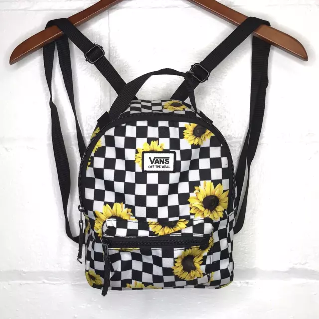 Vans checkered backpack deals with sunflowers