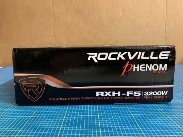 Rockville RXH-F5 3200 Watt 5 Channel Hybrid Classic D+AB High Power Amplifier UR 2