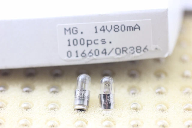 Lot De 10 Ampoules Cadran 6.3V 0.15A / 8V 0.16A - Modèle 1847 - Pour Lot De 10 Ampoules Cadran 6.3V 0.15A / 8V 0.16A - Modèle 1847 - Pour