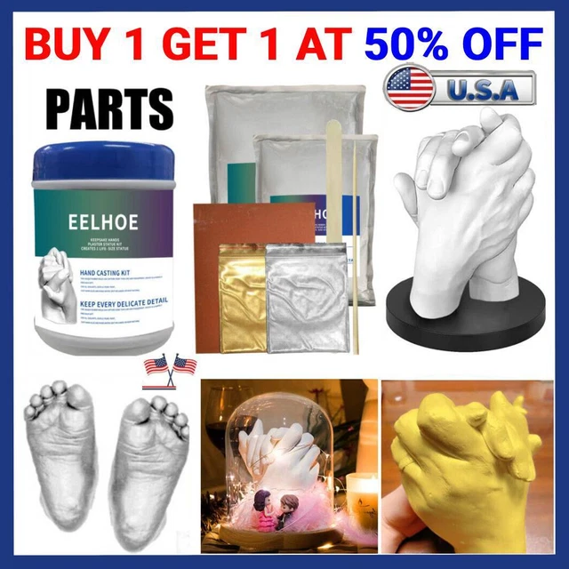 Kit de fundición a mano 3D para bebé adulto conjunto de moldeo a mano ~ Idea de aniversario regalos EE. UU.