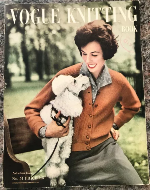 VINTAGE Vogue Knitting Book No. 51 - 1950's 68 Page Great Designs