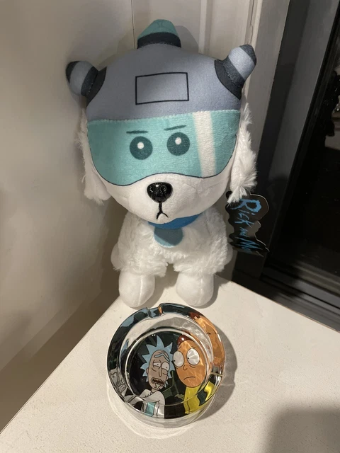 RICK MORTY PLUSH 22cm Snowball Plus Ashtray Glass Cartoon Network