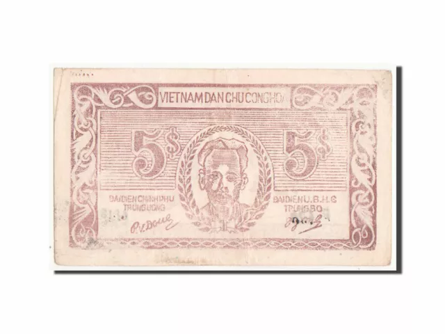 [#45158] Banknote, Viet Nam, 5 D ox ng, 1949, EF