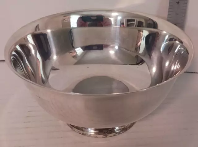 Reed & Barton Silverplated Footed 6.5" X 4" Paul Revere Style Serving Bowl