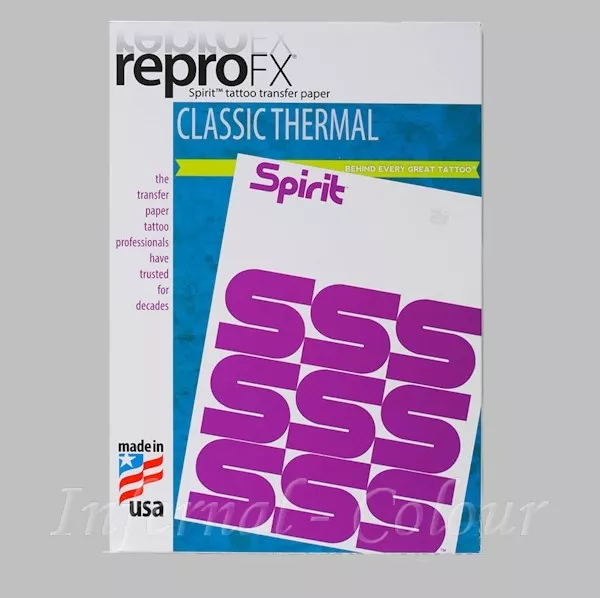 10 x Tattoo Matritzen ReproFX Spirit Classic USA 4 lagig violett Thermokopierer