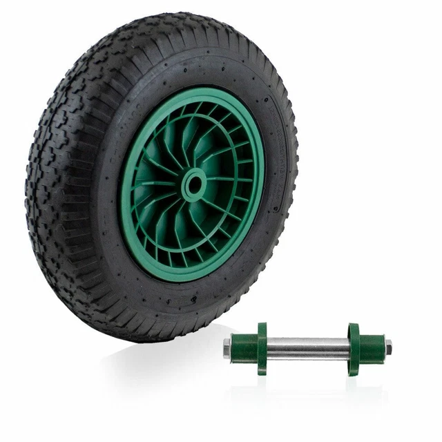 Schubkarrenrad Vollgummi AREBOS PU Vollgummi Ersatzrad 390mm Ersatzreifen Für Schubkarren Rad Für Sackkarre