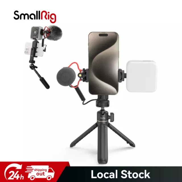 SmallRig VK-50 Smartphon Vlogging Kit w/ Phone Tripod and Mount for iPhone 4369