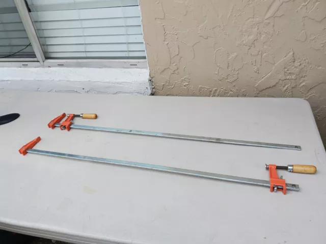 Jorgensen 3736 Bar 3701 / 3703 Clamps Lot Of 2 Vintage Usa