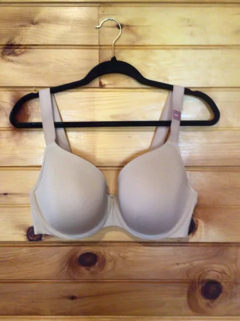 Cacique Bra Full Coverage Beige Smooth Underwire Lane Bryant Lightly Lined 38DD