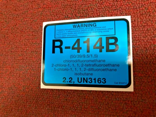 Refrigerant  Label Sticker  R414B, 4 x 3