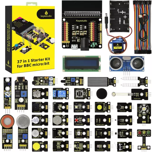 37 Sensors in 1 Box Starter Kit for BBC Micro Bit with without Microbit V1.5