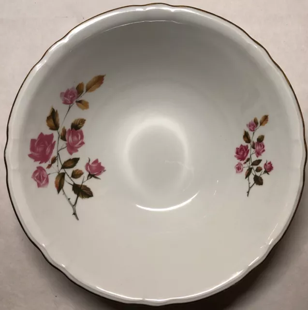 Grand Saladier / Coupe En Porcelaine De Luxe CNP Décor Floral H 9 D 27,5 Cm