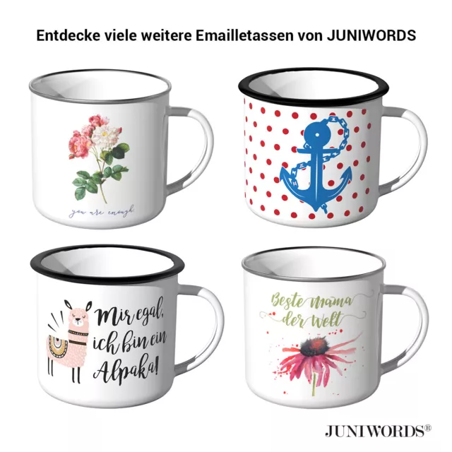 JUNIWORDS Emaille-Tasse, Lieblingskind, Stern Mädchen, Kind Kindertasse 3