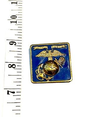 1920s USMC brass enameled EGA pin back Marine Corps
