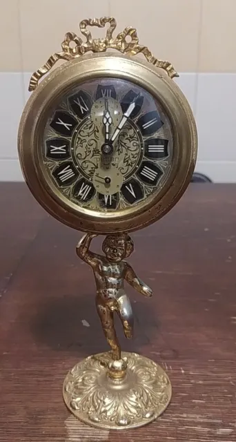 Orologio Con Sveglia Da Tavolo Vintage Marca Peter Funzionante