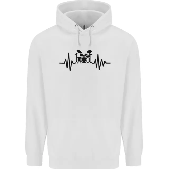 Felpa con cappuccio batteria pulse ECG batterista batteria bambini bambini
