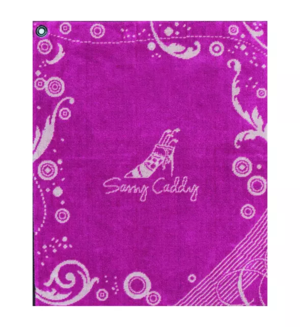 New Sassy Caddy Golf Women's Golf Towel Pink/White