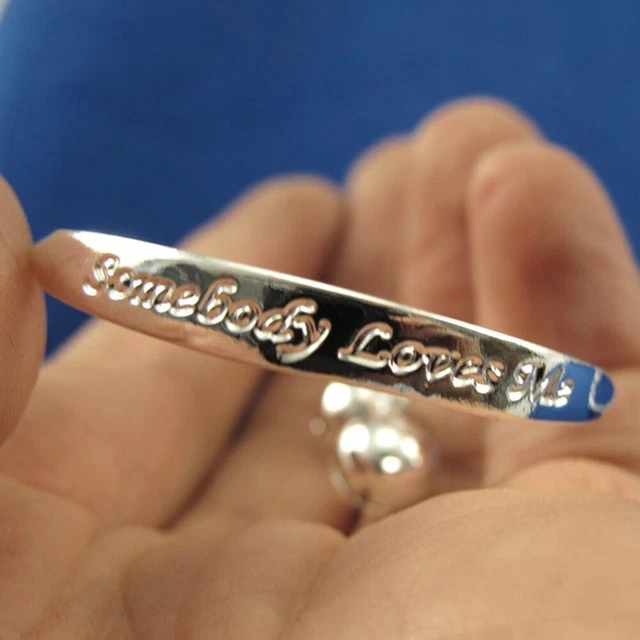 Girls Boys Letter Pattern With Bell Durable Gift Jewelry Baby Bracelet.