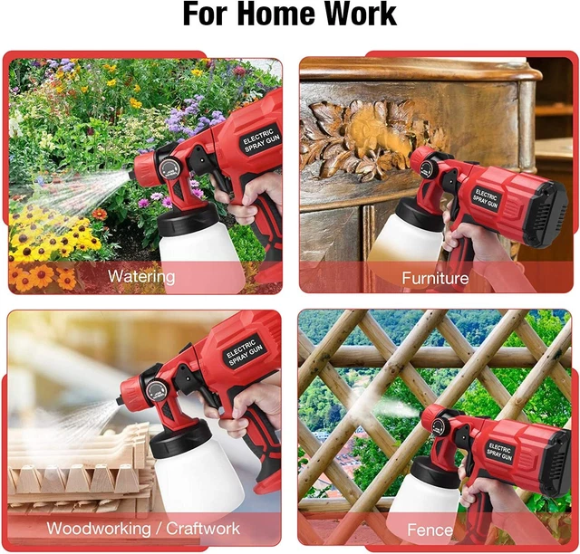 Paint Sprayer Upgraded 750 Watt High Power Home Electric Spray 3 Sparay Patterns 9