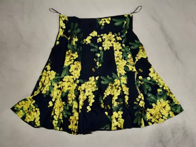 AUTH Dolce&Gabbana mimosa floral printed cady skirt 42