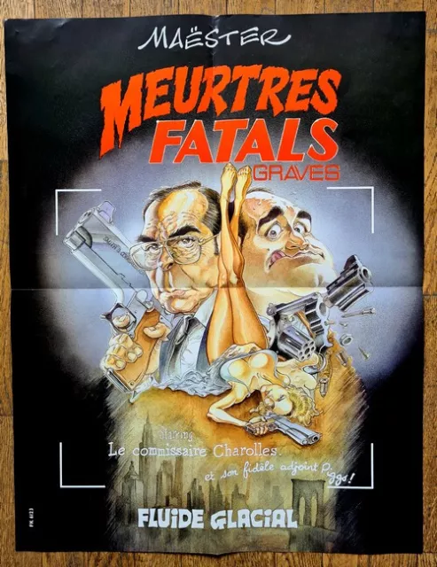 RARE EO 1997 AFFICHE MAËSTER n° FK61236 éditée pour la BD : MEURTRES FATAL GRAVE