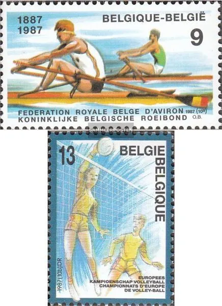 Belgien 2311-2312 (kompl.Ausg.) postfrisch 1987 Belgischer Ruderbund