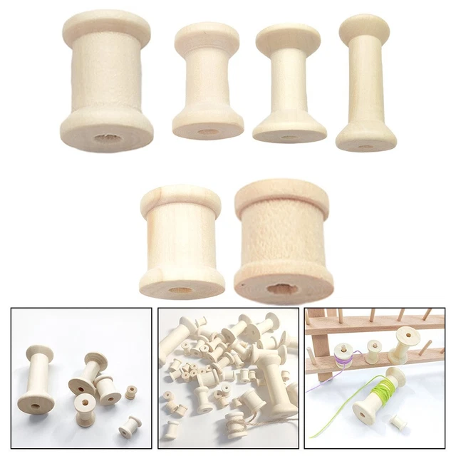 Holzspule Kurvenreiche Rolle Haushalt Handwerkswerkzeug 8x3,5 Cm Hölzern