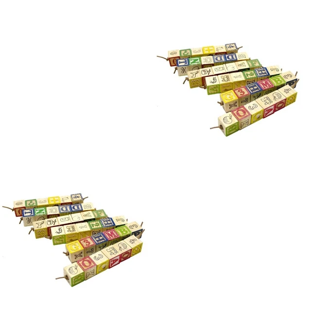 2x Papagei Pädagogisches Spielzeug Vogel Block Spielzeug