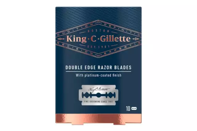 Gillette King C. Men’s Double Edge Safety Razor Blades - 10 ct